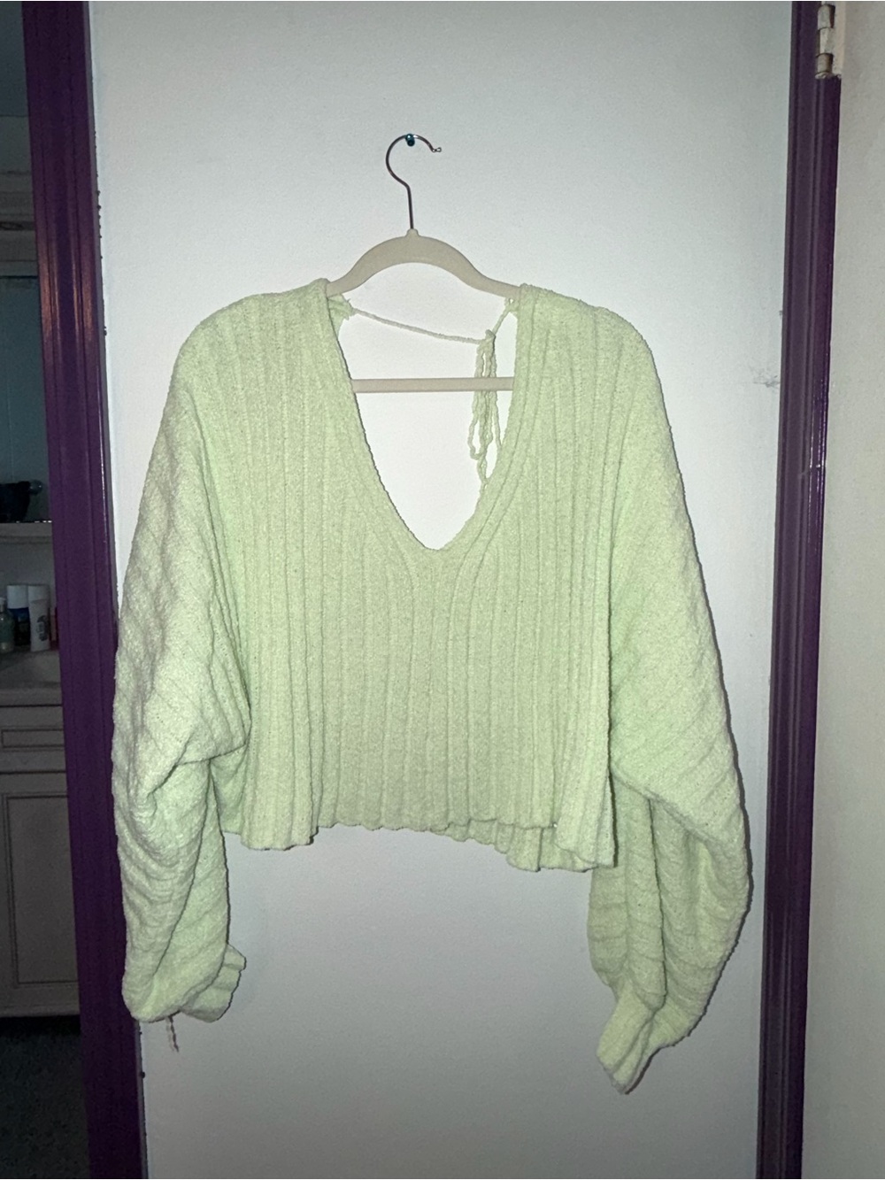 Free People Streetscape Open Back Sweater